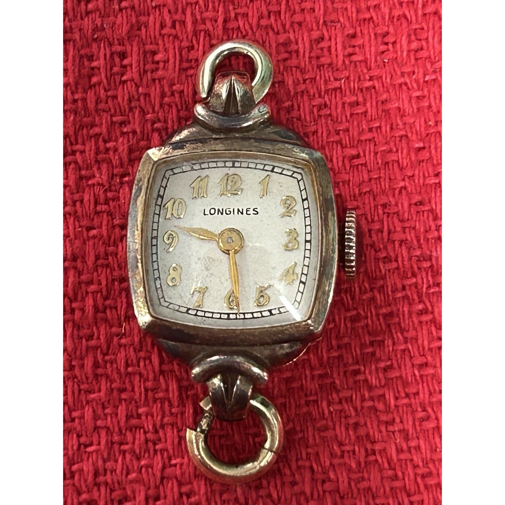 Vintage 1940's‎ Longines Women's Mechanical Wrist Watch Case 10kt Gold Works